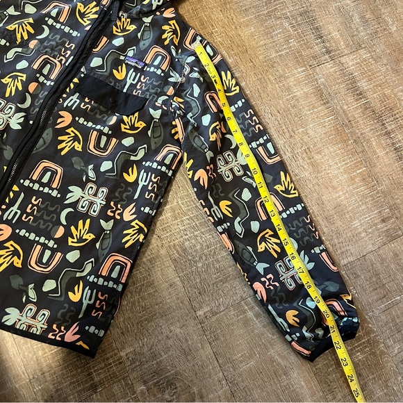 Patagonia Kids Baggies Raincoat full zip chest Snap pocket print bird sn… - Picture 6 of 7